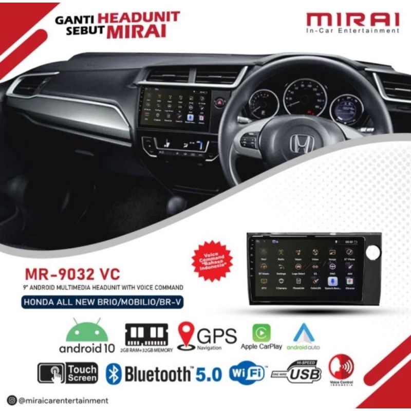 HEAD UNIT ANDROID MIRAI 9032VC BRIO MOBILIO BRV