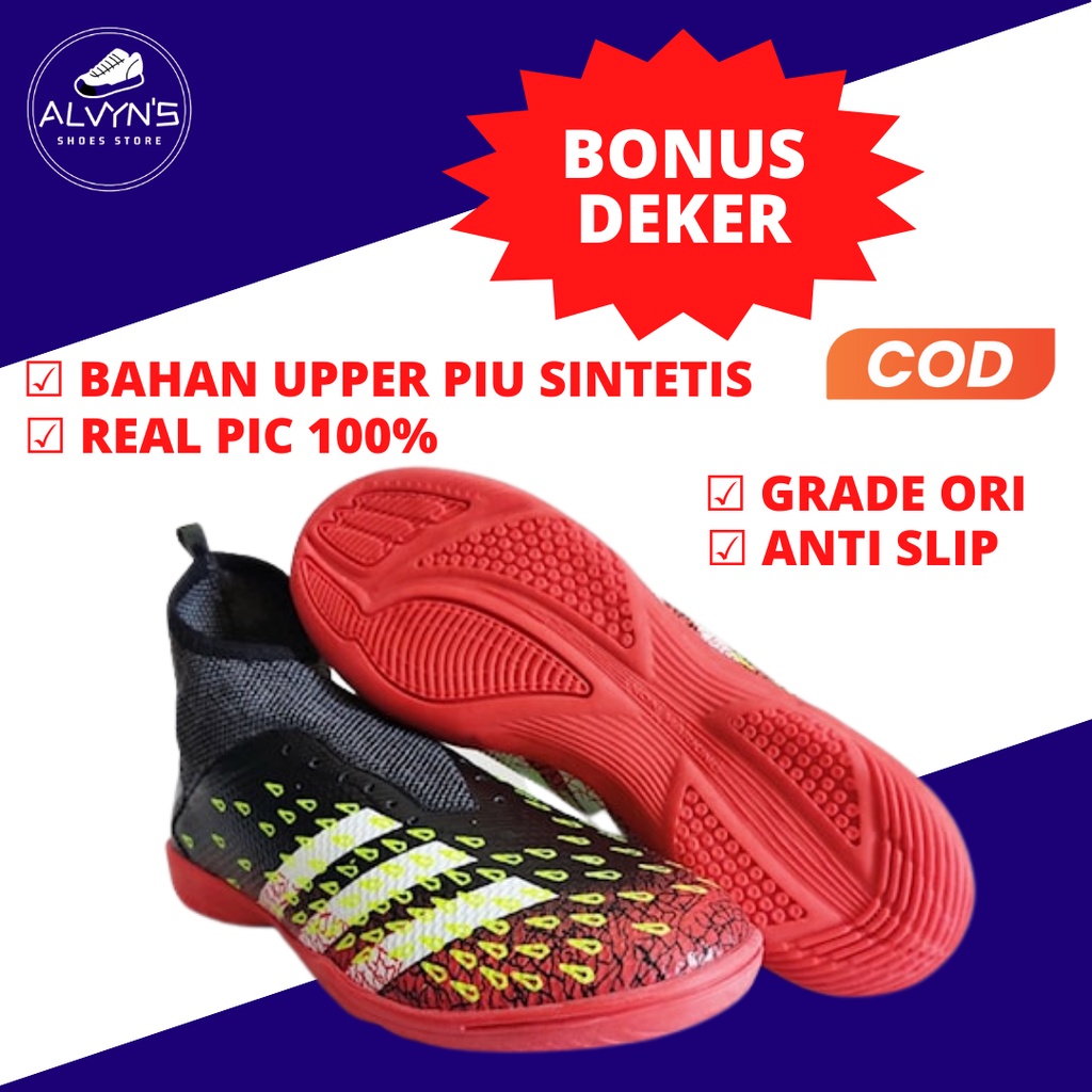 Sepatu Futsal NEW Adidas Predator Merah Sol Merah - AZH