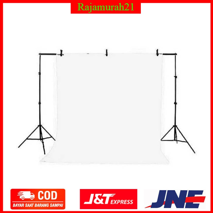 TaffSTUDIO Bracket Stand Backdrop Foto Studio 200 x 200 cm - DD-110 - Black - 7RCS03BK