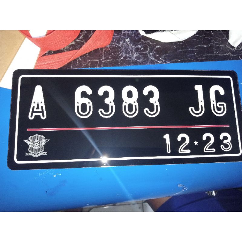 plat nomor akrilic (untuk motor) satuan