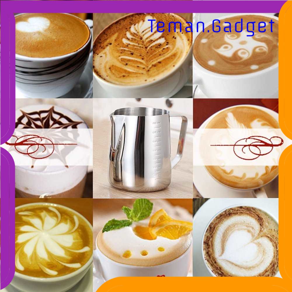 TG - DPR One Two Cups Gelas Milk Jug Kopi Espresso Latte Art Stainless Steel - ZM0078