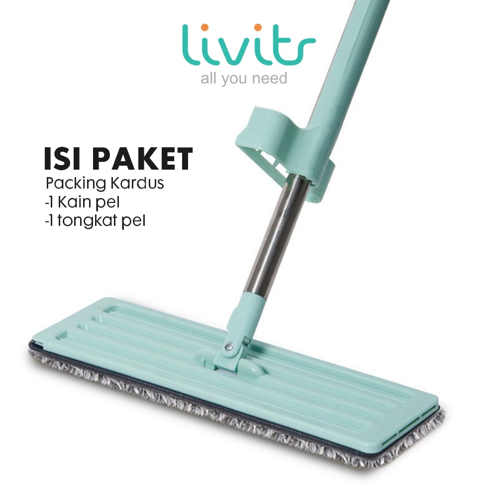 Alat Pel Lantai Ultra Mop Acline - Pel Lantai Tarik Handle Free