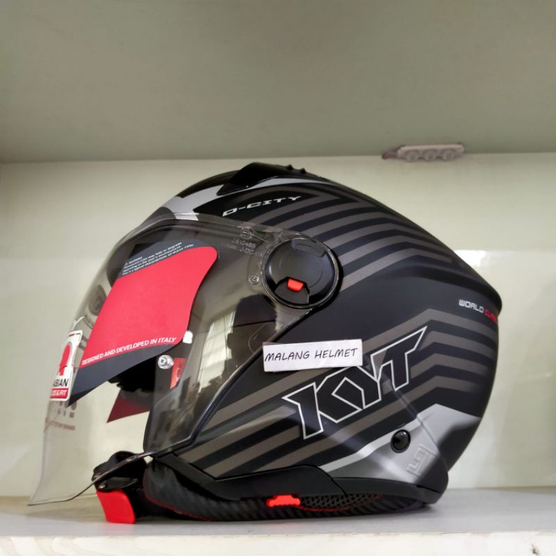Helm KYT D CITY Lucent Black Silver