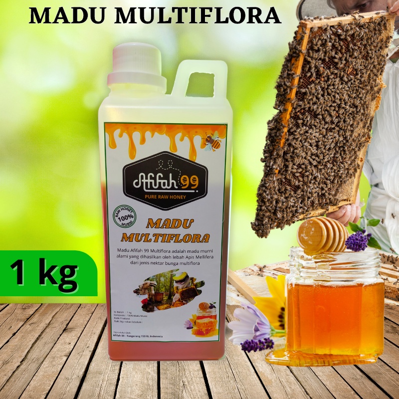 

Madu Murni Afifah 99 1kg - Madu Multiflora - Madu Asli Grade A 100% Alami Pure Natural Raw Honey