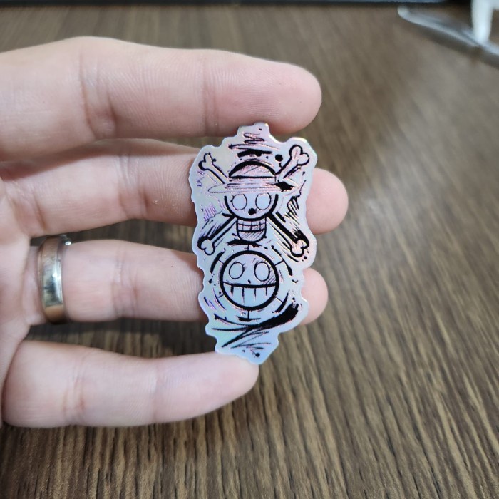 

Sticker Hologram Anime - PSH1283 - One Piece - Logo Mugiwara x Heart