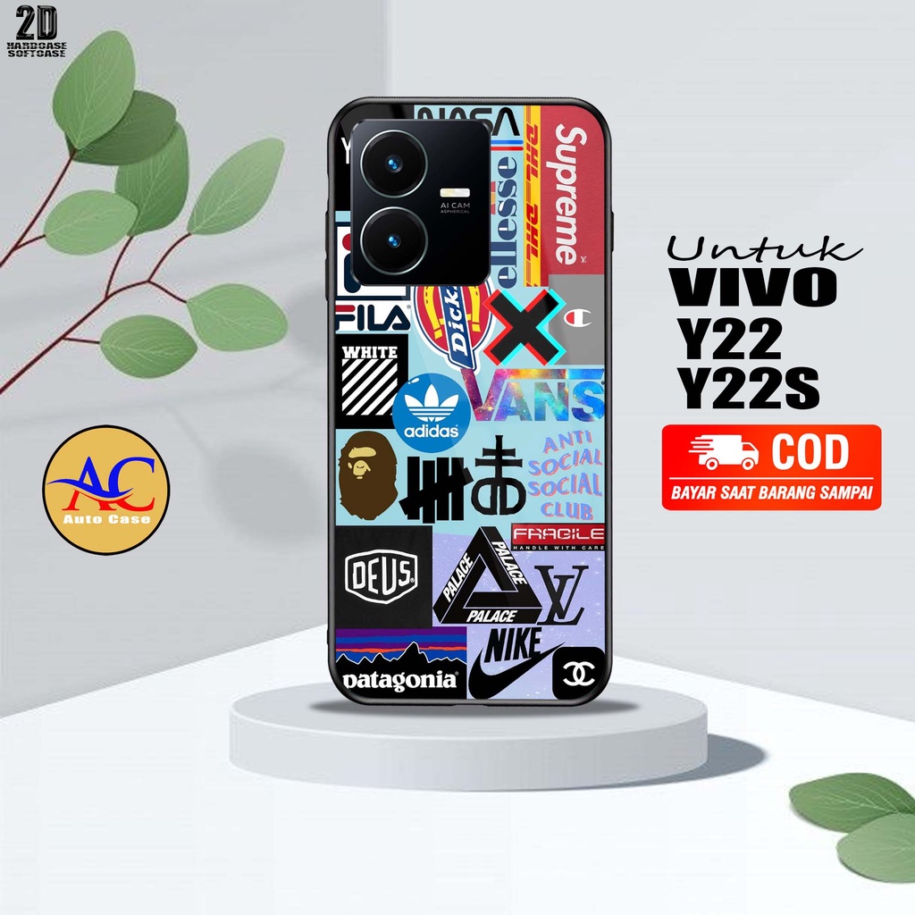 Case Hp Softcase Glossy VIVO Y22 Y22S GRFTY Casing Silikon Handphone Pelindung Kamera