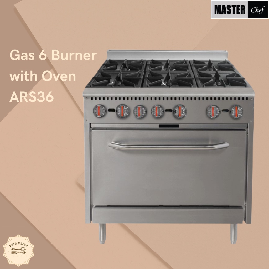 Jual Masterchef Gas 6 Burner with Oven ARS36 Shopee Indonesia