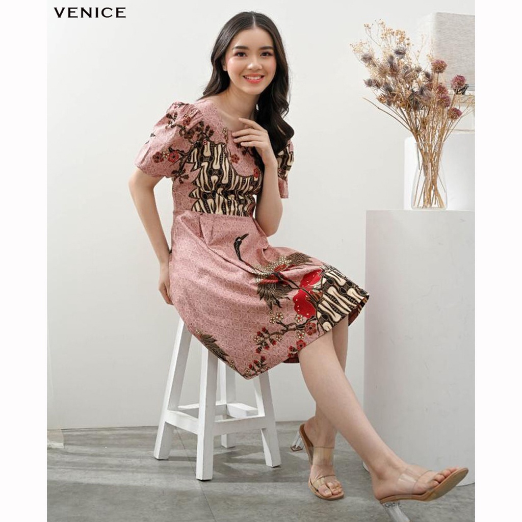 Evercloth Venice Dress Batik Wanita Sabrina VM Dress Wanita Batik