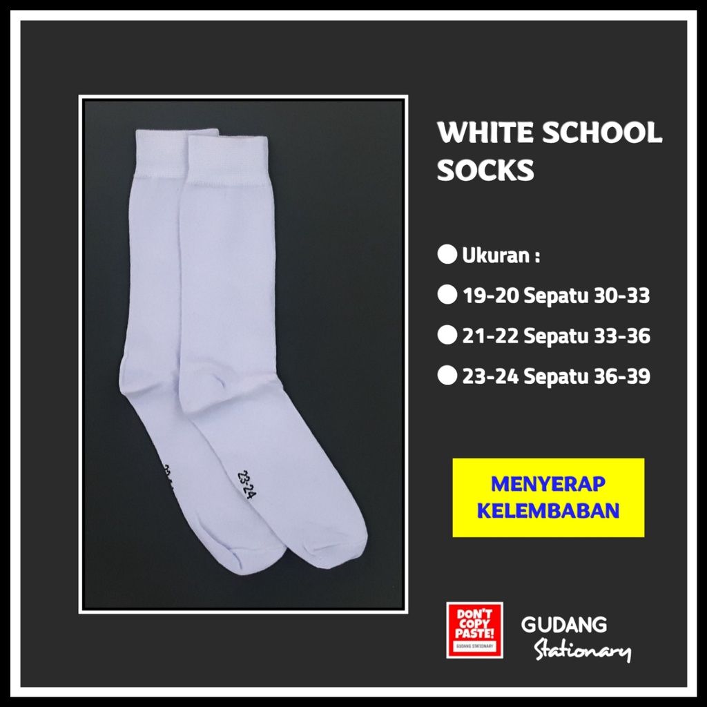 Kaos Kaki School Putih RENOVAN