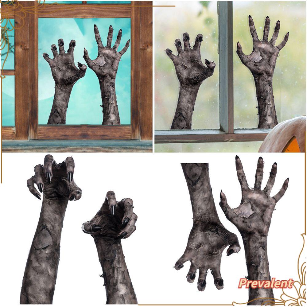 Preva 4PCS Halloween Stiker Dinding Mengerikan Perekat Diri Pesta Ornamen Jendela Menempel