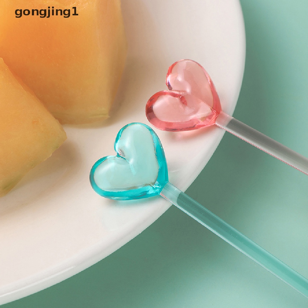 Ggg8/12 Pcs Garpu Buah Prasmanan Pesta Fruit Dessert Makanan Cocktail Sandwich Fork Stick ID