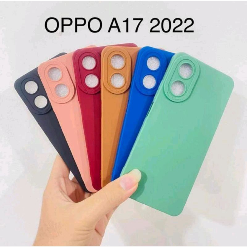 Type Hp OPPO A17 A17k Soft case/slikon/kondom/case terbaru macaron pro camera/kamera