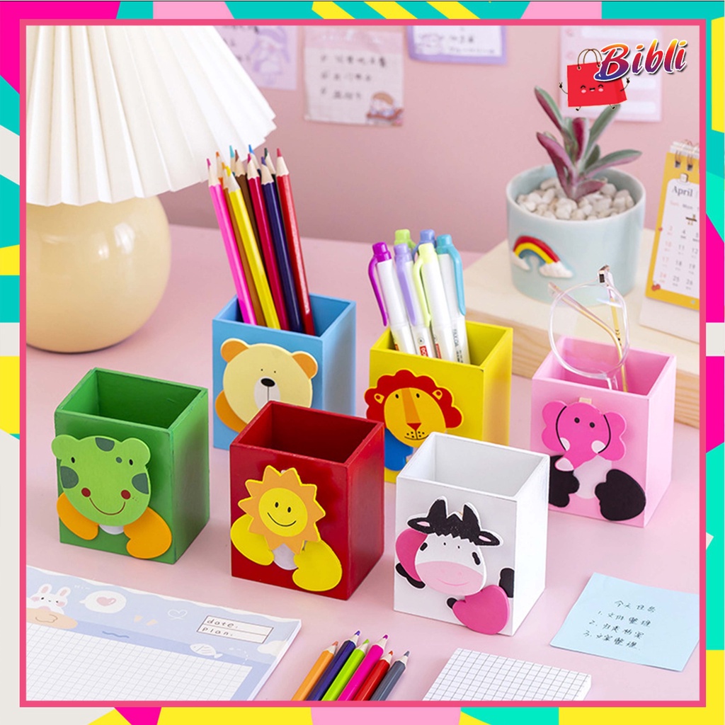 

♛ ♛Tempat Pensil Dan Pulpen Karakter Serbaguna Desktop Multifungsi Pen Holder