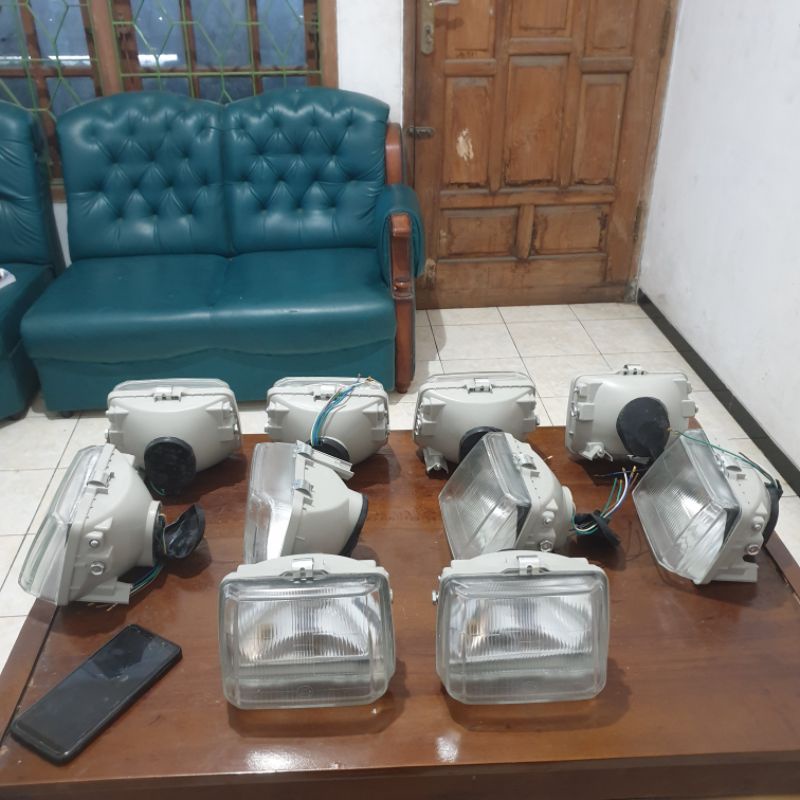 lampu depan gl pro max neotec original mika kaca putih bening set bohlam