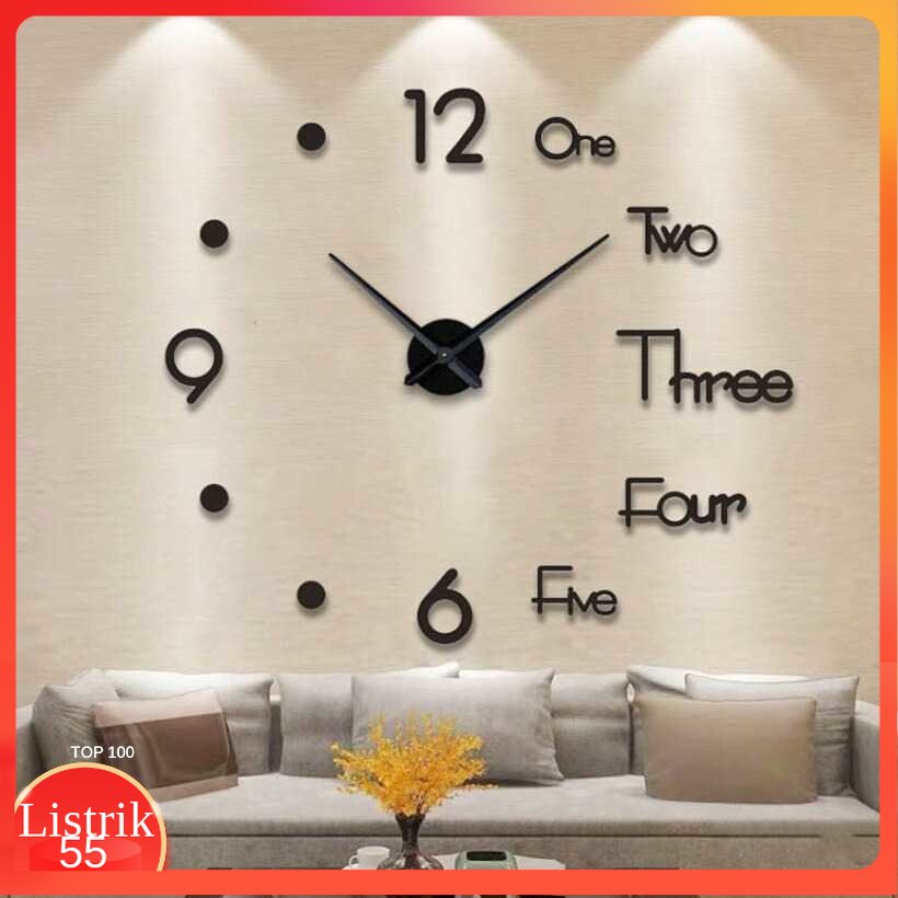 Geekman Jam Dinding Besar DIY Giant Wall Clock 120 cm - JM-25