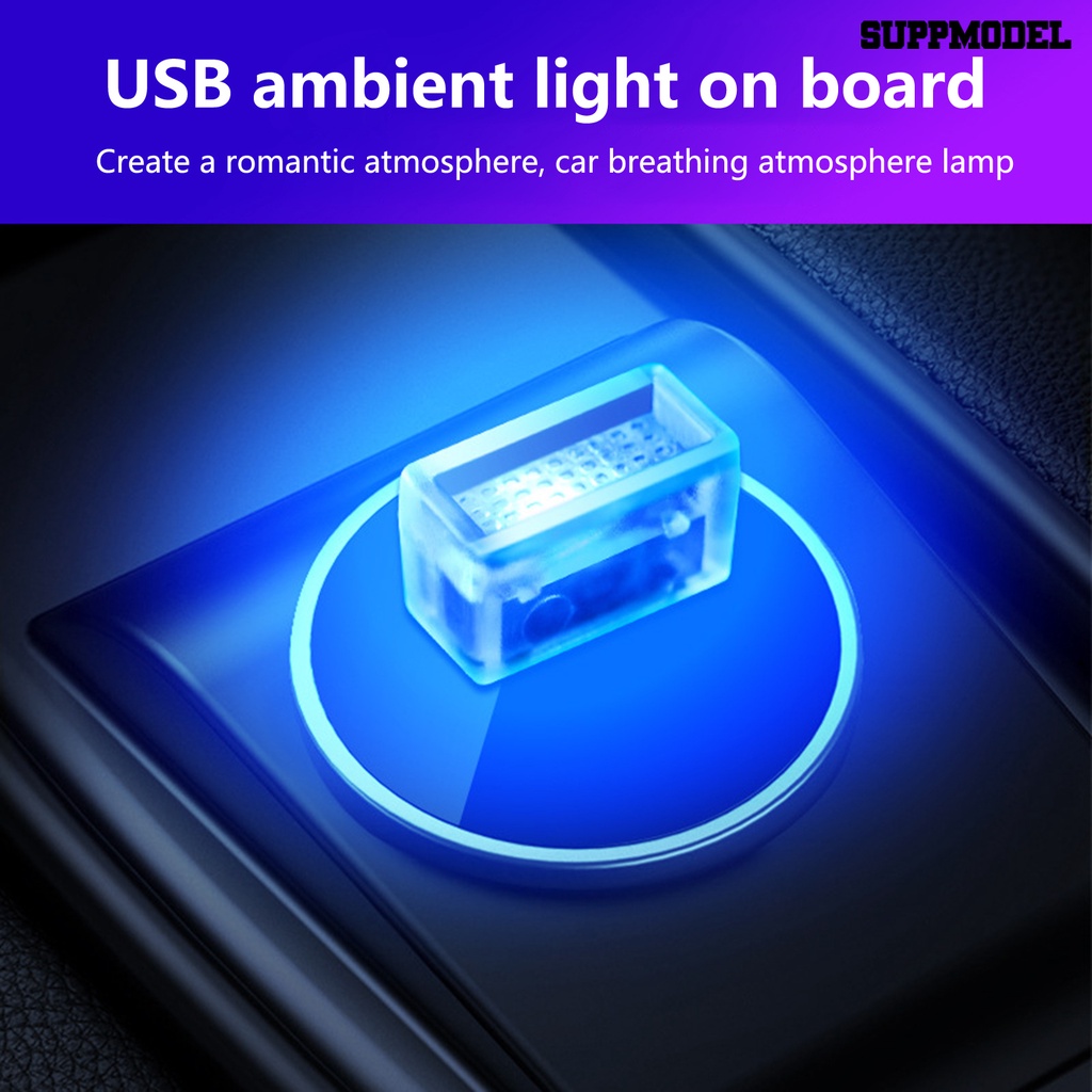 [Auto] Mood Light Seven Gradient Colors Plug And Play Hemat Energi Banyak Gaya Tidak Mempesona Dekorasi Interior Portable Mini Car USB Atmosphere Light Untuk Otomotif
