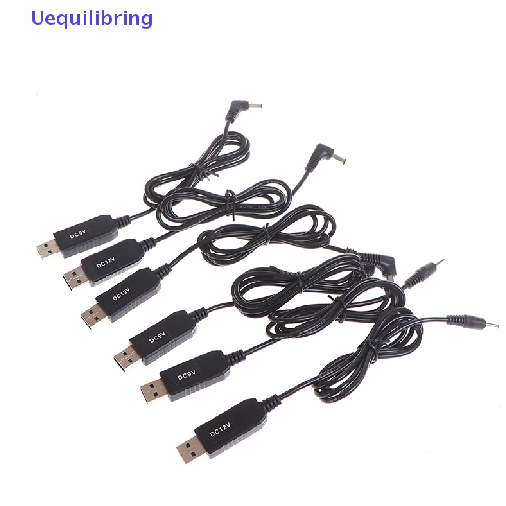 Uequilibring USB power boost line DC 5V Ke 9V 12V Step UP Adapter Kabel 3.5 * 1.35mm 5.5 * 2.1mm Baru