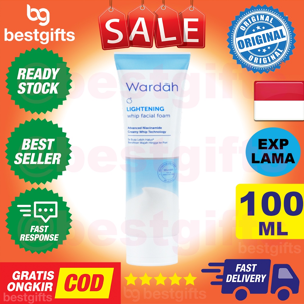 WARDAH LIGHTENING WHIP FACIAL FOAM PEMBERSIH WAJAH KULIT BERMINYAK 100 ML