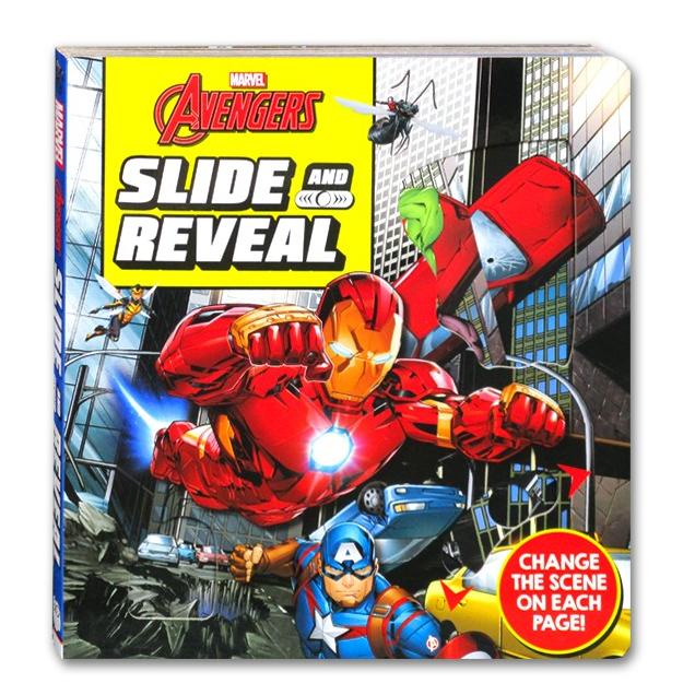 

Marvel Avengers Slide and Reveal Board Book Change The Scene on Each P