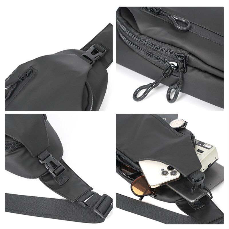 HAOSHUAI Tas Selempang Pria Sling Bag Pria Bahan Premium Waterproof