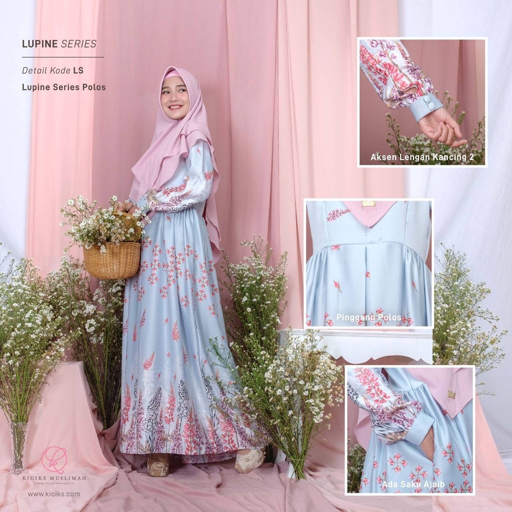 LUPINE NON PITA DRESS BY KICIKS MUSLIMAH/GAMIS MOTIF/GAMIS KONDANGAN/GAMIS PREMIUM/GAMIS KICIKS/GAMI