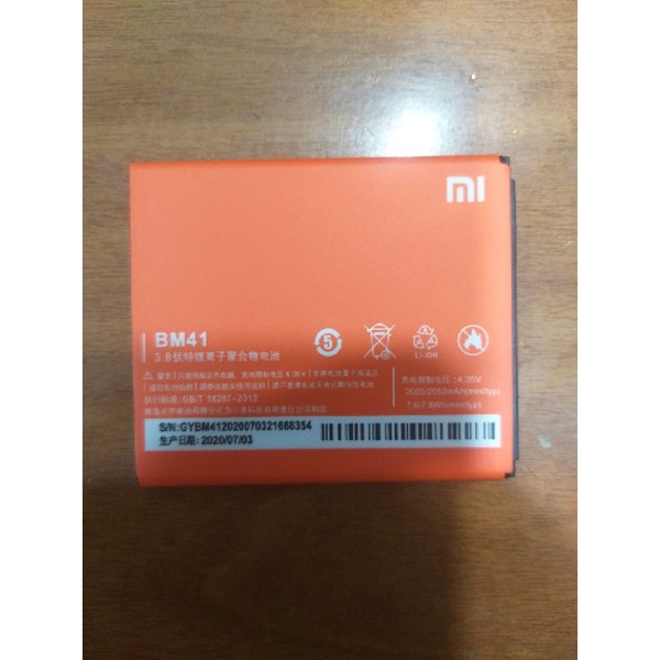 BATERAI XIAOMI ORIGINAL BM41 REDMI 1S