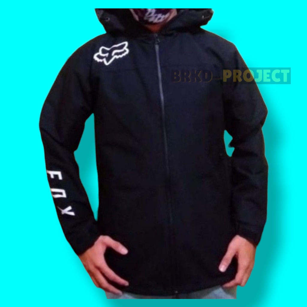 PARACHUTE JACKET JAKET FOX WATERPROOF - JAKET TASLAN PRIA ANTI AIR - JAKET MX TRAIL SUPERMOTO KLX 15