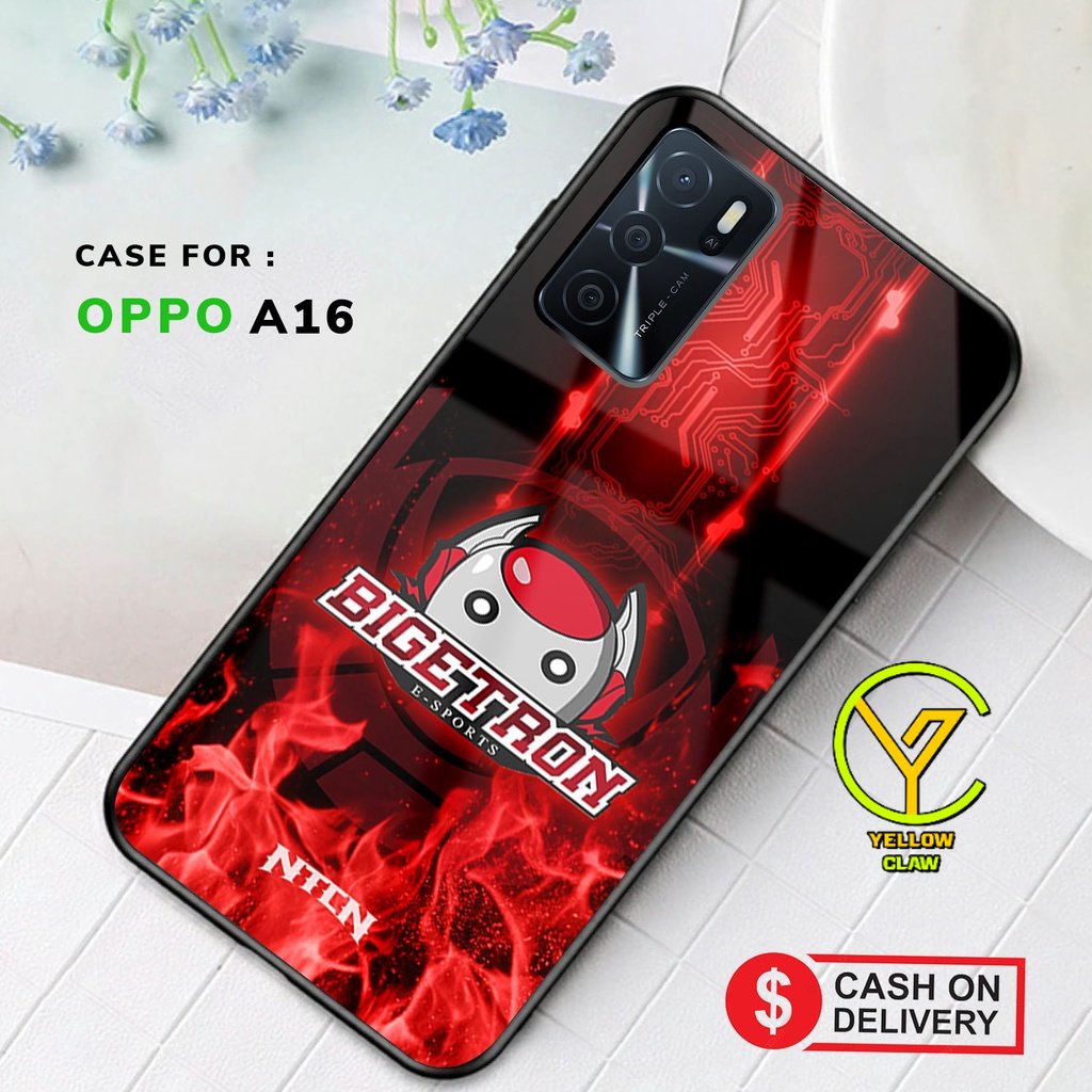Yellow Claw Case Hardcase OPPO A16 Case BIGETRON GLOSYY 2D Case - Casing Hp - Case Murah - Softcase 