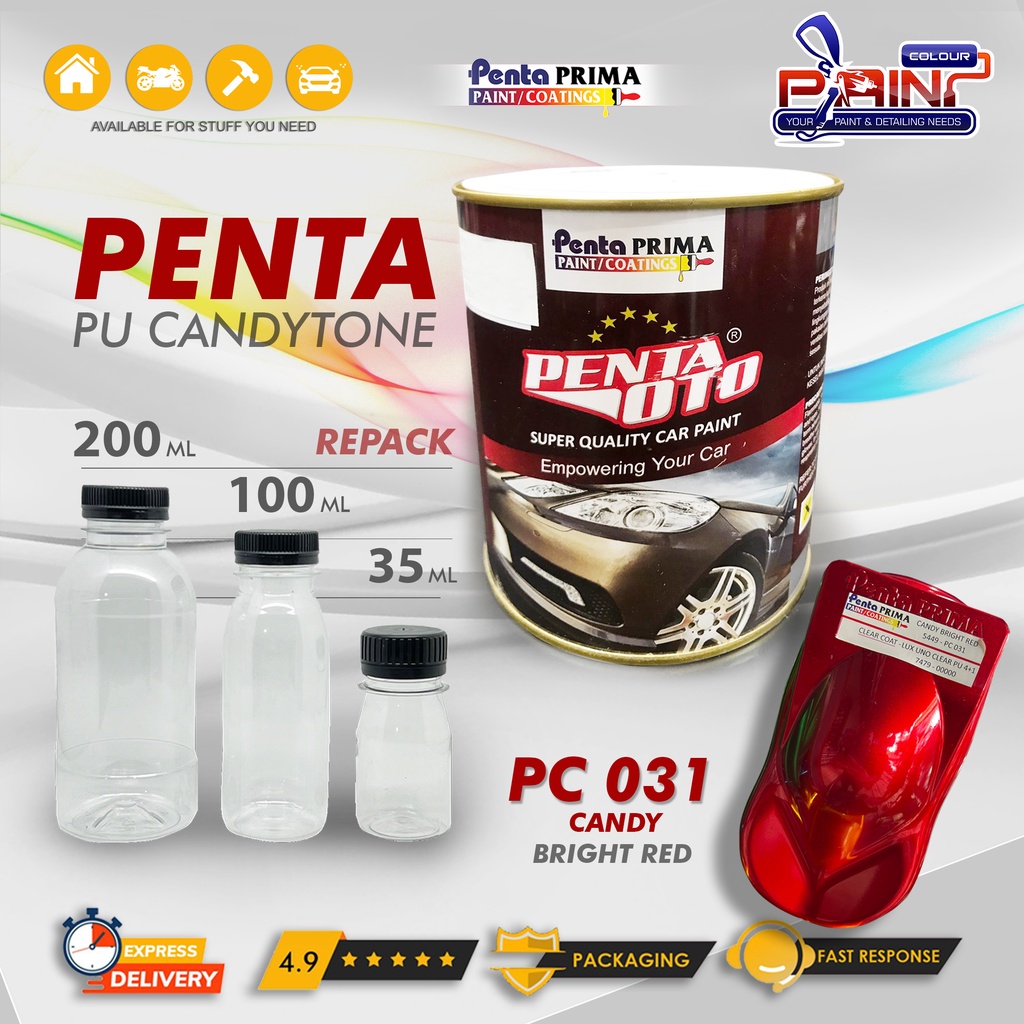 Cat Candy tone CANDY BRIGHT RED PU PENTA OTO PC 031 - BRIGHT RED 1KG