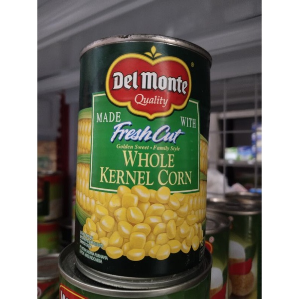 

Delmonte corn kalang(delmonte whole karnel corn/fruit cocktail)