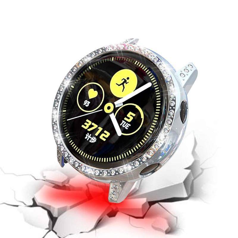 Diamond Casing Pelindung PC Untuk Samsung Galaxy Watch Aktif anti Jatuh Cakupan anti Gempa Bling case Tritone
