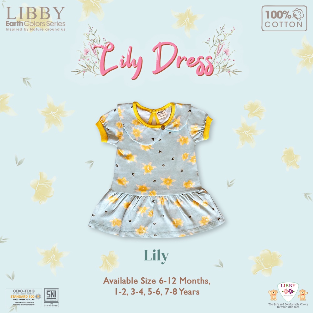 Libby Baby Lily Dress Gaun Dress Anak Perempuan