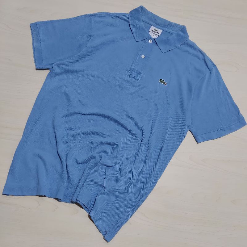 Kaos tshirt polo shirt LACOSTE blue sky original second