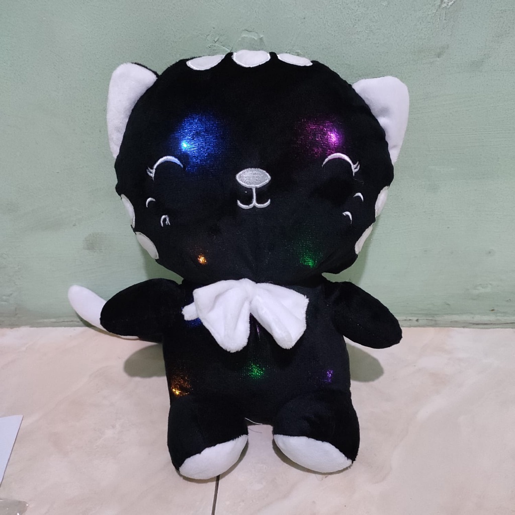 Boneka Kucing Lucu Imut Bisa Nyala Ada Lampu LED nya Cocok Buat Lampu Tidur/Kado/Hadiah Ulang Tahun