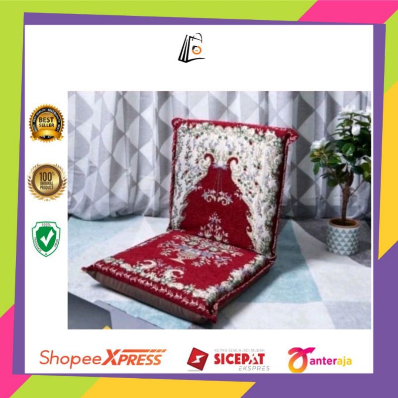 kursi lantai lipat merah/kursi lipat lesehan/kursi lantai/kursi ngaji/kursi kerja/kursi serbaguna
