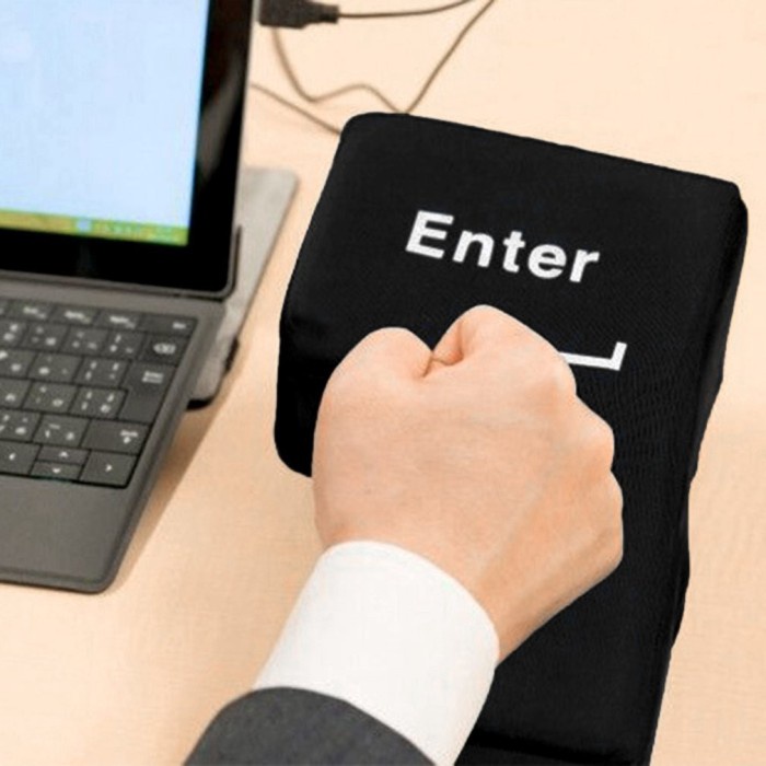 

[BAYAR DI TEMPAT]USB BIG ENTER KEY COMPUTER ANY VENT PILLOWS BUTTON