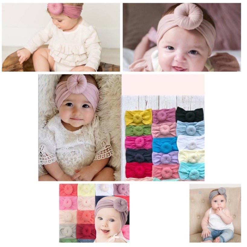 Nama - Bandana Donat Baby / bando anak / bando kain / bando import murah