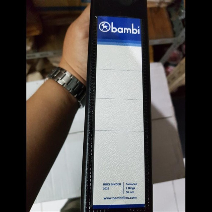 

BAMBI RING INSERT BINDER 2022 FOLIO 2 RING 30 MM BLACK + KANTONG SMPG