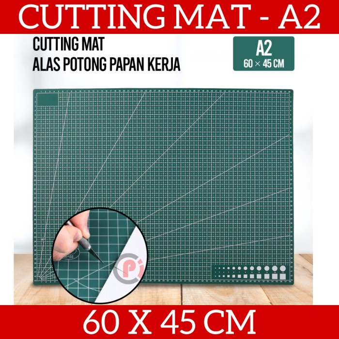 Alas Potong Kerajinan Tangan Work Cutting Mat Pad Ukuran A2 60 x 45cm