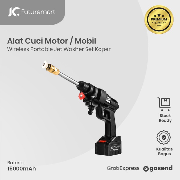 Spray Cordless Portable Jet Washer Spray Gun Alat Cuci Mobil Motor Set