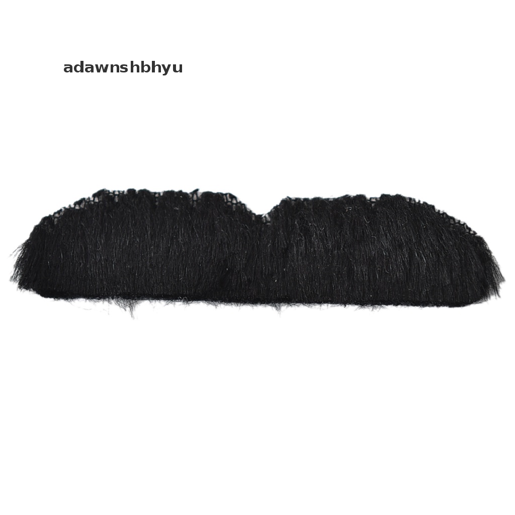 Adawnshbhyu 12PCS Set Pria Hitam Kumis Palsu Kumis Jenggot Lucu Pesta Kostum Halloween ID