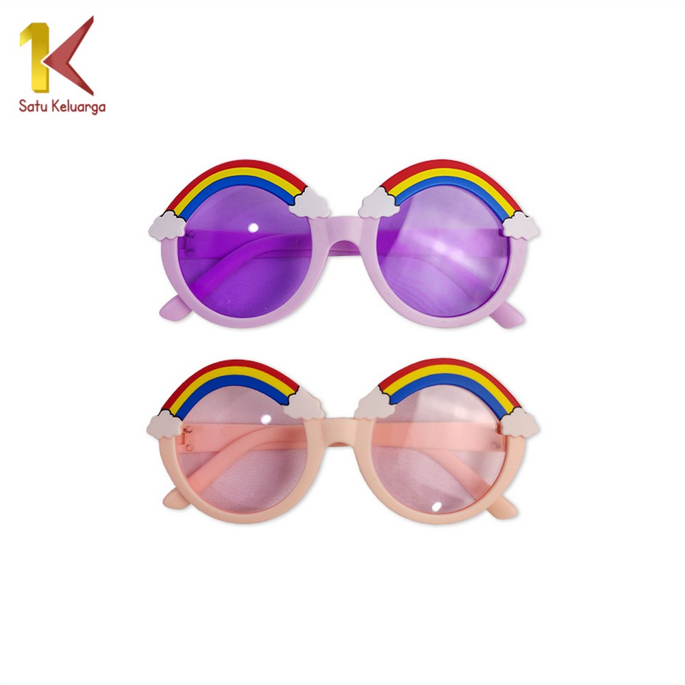 Satu Keluarga Kacamata Hitam Anak Pelangi C674 Kids Sunglasses Unisex Fashion Kacamata Anak Rainbow 