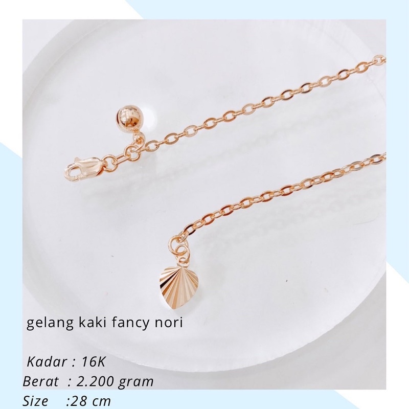 Gelang Emas Kaki Fancy Nori 2.200 Gr