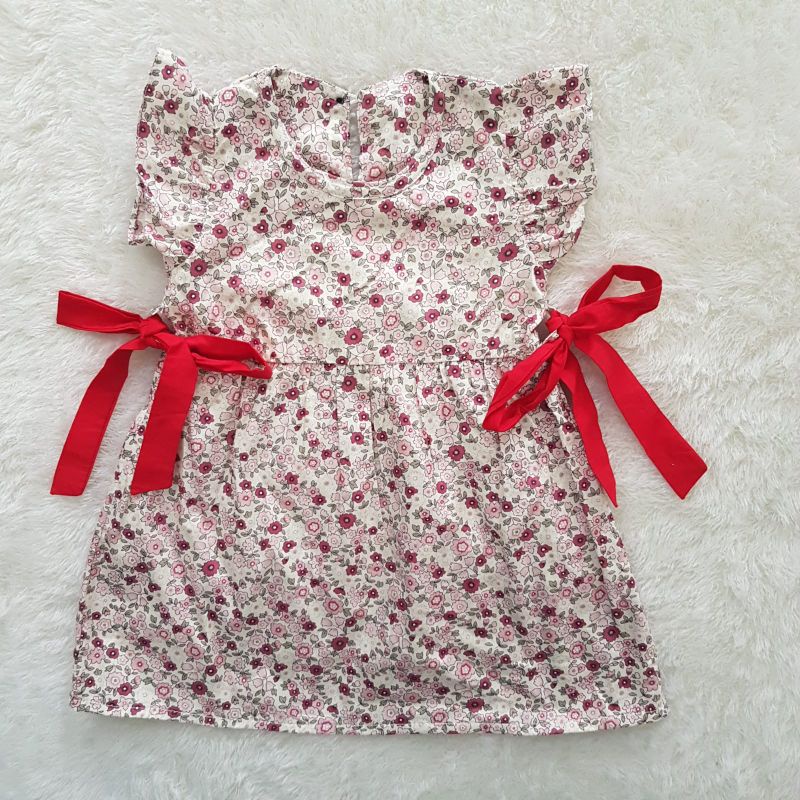 Baju Bayi Ribbon Ruffle dress