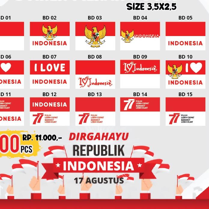 

<P-7O☛> Sticker Pipi Merah Putih ISI 100PCS | Tempelan Pipi Bendera TERMURAH langsung kirim