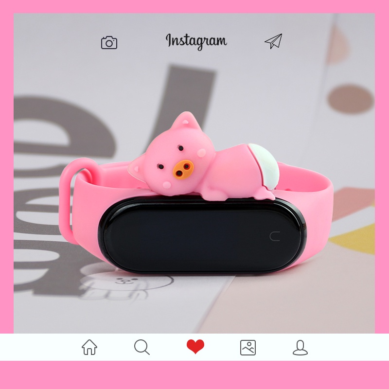 Cartoon Strap Xiaomi Band Mi Band 3 4 5 6 Cute Soft Strap M6 M7 Smartwatch Replacement Band