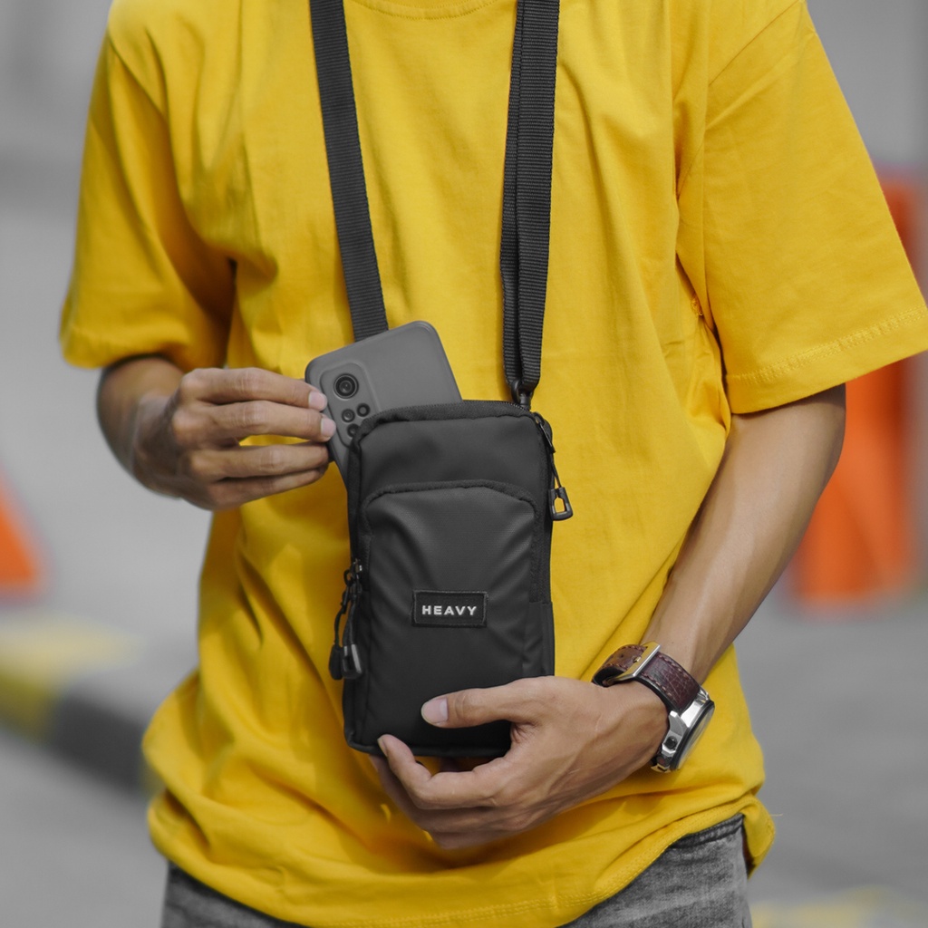 Tas Handphone Heavy - Tas Selempang Hp Waterproof Heavy - Mini Pouch Bag