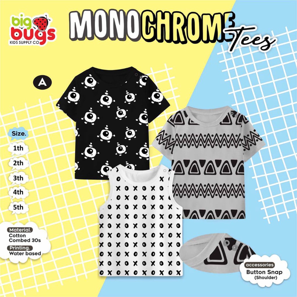 Monochrome Tees 3in1 by Bigbugs