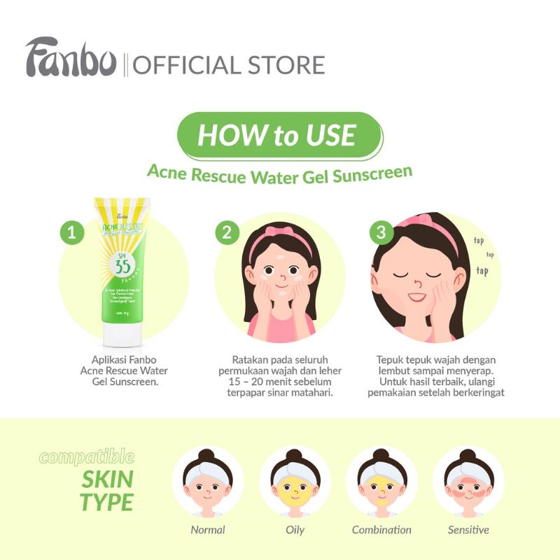 FANBO Acne Rescue Water Gel Sunscreen SPF 35 PA++++