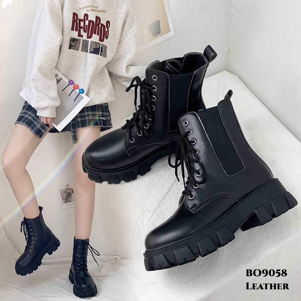 WYN SEPATU BOOTS PLATFORM STYLISH KOREA BO9058
